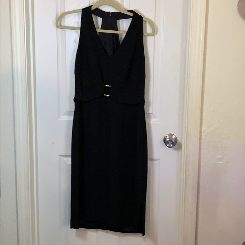 Donna Morgan dress with silver detail/plunging